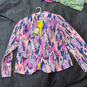 NWT Lilly Pulitzer “Amethyst One Too Many” Saffron blazer